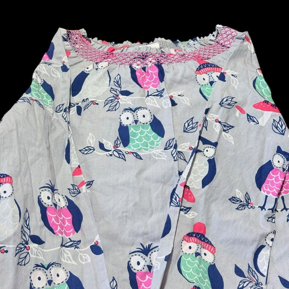 Girs Mini Boden 11-12yr Owl Print Dress‎ Pockets. -- Elastic Worn--- Preowned